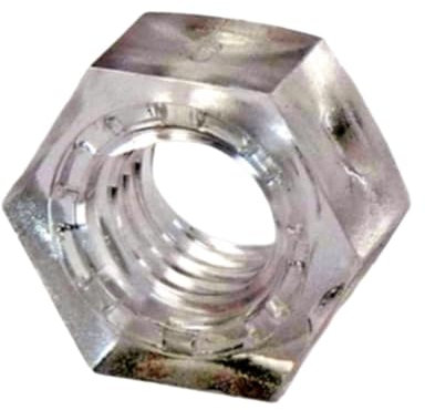 Sechskantmuttern aus Kunststoff (Polycarbonat), Standardmutter zum Verriegeln und Befestigen von Schrauben, Schrauben und Stangen, für Industrie und Haushalt - M8 - transparent - 40 Stück - Plastic