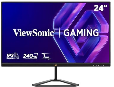 ViewSonic VX2479A-HD-RO Monitor Gaming 24 Pulgadas 240Hz Full HD 1920p x 1080p, 1ms MPRT, IPS, AMD FreeSync Premium Compatible, HDR10, HDMI, DP