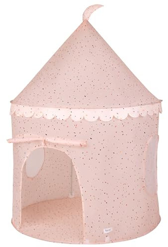 Relsy Kids Play Tent - Indoor/Outdoor Childs Playhouse Blush Cream Terrazzo Style, 135cm x 100cm, Beige Kids Tent, Play Den Ball Pit Garden Toys For Toddler Unisex Children Age 3+