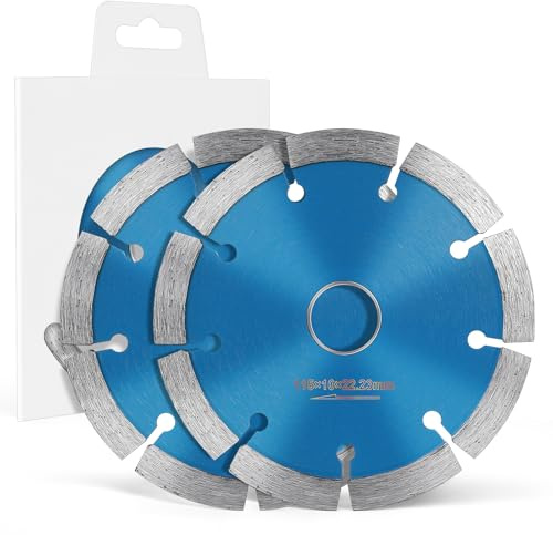 Flintronic 2 Piezas Disco de Corte de Diamante Universal, 115 mm, Azul | Material De Diamante, Alta Dureza, Para Corte De Porcelánico, Cerámica, Granito Y Mármol, Tanto En Seco Como En Húmedo