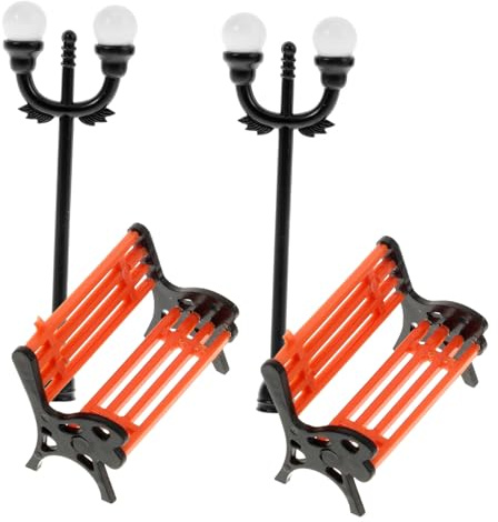 BESPORTBLE 2 Set Mini Lampioni da e in Plastica Decorazioni Miniature per Casa delle e Giardino Ornamentali e Resistenti per da Te