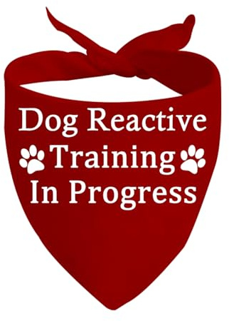 1 x reagierendes Hundehalstuch für Hundeliebhaber (Training in Progress D)