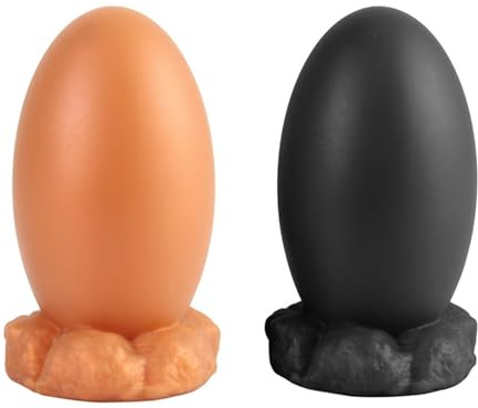 QBKPWRFFF Dildo anale extra large con perline anali XXL, dildo anale in silicone con ventosa, dilatatore anale, giocattolo sessuale for uomini e donne(Black Schwarz,S)