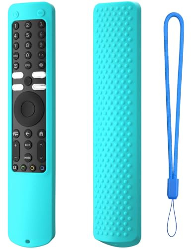 Funda de silicona para mando a distancia de TV para Xiaomi XMRM-ML, funda protectora para control remoto con cordón antipérdida (verde menta)