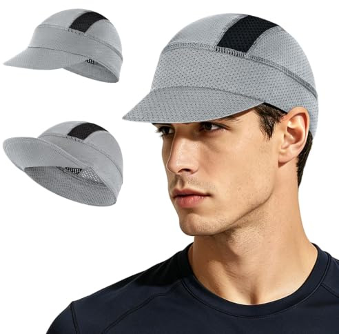 MELLIEX Cappellino Ciclismo Estivo Unisex, Traspirante Berretto Sottocasco Bici con Visiera Parasole,Leggero Berretto Parasole Cycling cap per Ciclismo Escursione Pesca Corsa