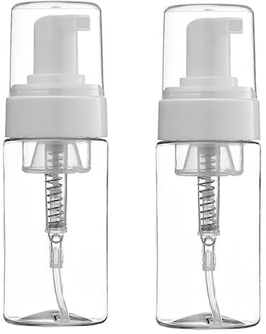 2 x nachfüllbare Leere Kunststoff-Schaumstoffspender, Pumpflaschen, Kosmetik, Lotion, Make-up, Shampoo, Gesichtsreiniger, Flüssigseife, Schale, Schäumhalter, Behälter, Behälter, Behälter, 100 ml,