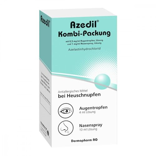 Azedil, Kombi-Packung, für Allergien und Heuschnupfen | Allergien und Heuschnupfen, Azelastin, Kombi-Packung, Nasenspray + Augentropfen