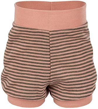 Engel Natur, Baby und Kleinkind Spielhöschen, 70% Wolle (kbT), 30% Seide (Lachs/Walnuss, 74-80)