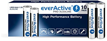 everActive AAA batterier 200-pack, Pro alkalisk, Micro LR03 R03 1,5 V, högsta prestanda, 10 års hållbarhet, 200 stycken