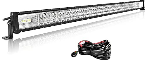 Willpower 52 Zoll 132CM 675W Led Arbeitsscheinwerfer Bar Led Scheinwerfer 12V 24V Wasserdicht Flutlicht Spot Led Bar für Offroad Auto Traktor Zusatzscheinwerfer Rückfahrscheinwerfer mit Kabelbaum
