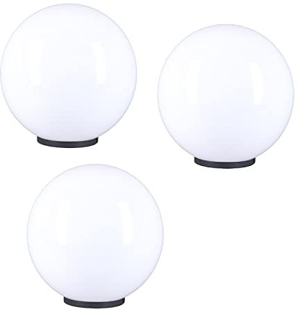 Kugelleuchte Ø 20 cm 3er Set Kugellampe Garten Lampe Außenleuchte Kugel Deko E27 Direktanschluß
