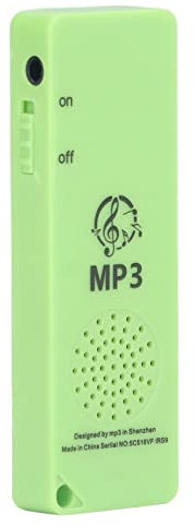 Cuifati Lecteur MP3 Portable Min Lecteur MP3 pour Enfants, Baladeur de Lecteur de Musique en Plein Air pour Le Sport, Enregistrement de Musique sur Carte Mémoire 64 Go(Vert)