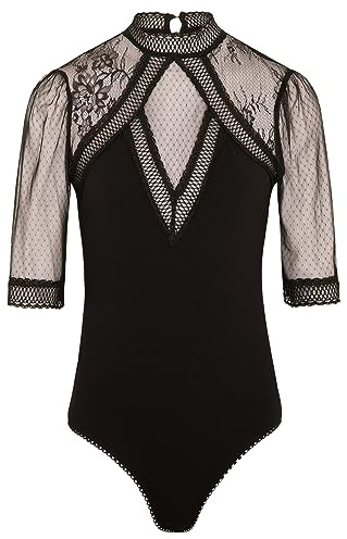 Morgan Body manga 3/4 con encaje Negro XL