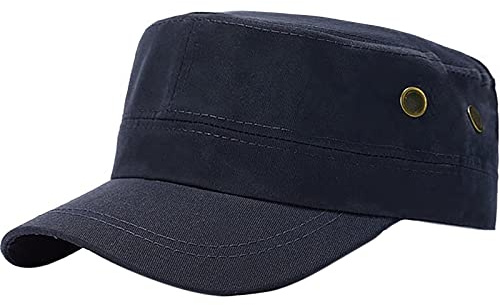 XYIYI Unisex Baumwoll Army Cap Baseball Cap Verstellbare Military Flat Kappe Cadet Hat