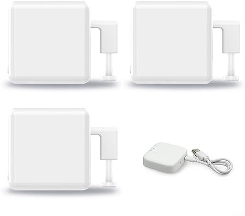 SPORTARC Smart Switch Button Pusher, Button Push für Smart Life Fernbedienung, Bluetooth Smart Fingerbot Roboter Taste für Schlafzimmer Wohnzimmer, Weiß+HUB