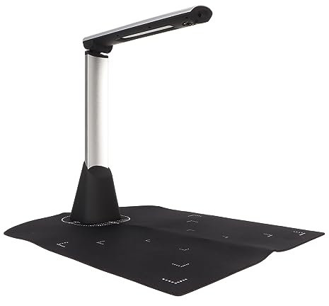 Scanner de Documents, Scanner de Livre avec Appareil Photo USB Portable 8 MP avec Lumière LED, Format de Capture A4, Vitesse de Numérisation Rapide de 1 S/Page, pour