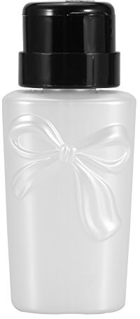 NSXAYIWE Dispenser Per Flaconi con Pompa Per Rimozione Smalto, 2 Colori 230 Ml Flacone con Pompa Bowknot Riutilizzabile a Tenuta Stagna Per Solvente Per Unghie E Struccante(bianco)