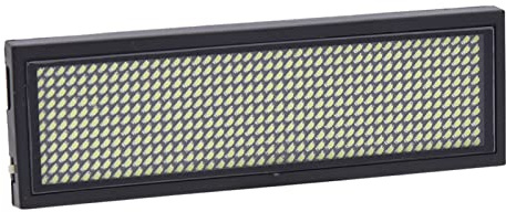 LED Name Badge, Namensschild Wiederaufladbare Programmierbares Scroll-Display Message Tag mit Datenkabel, Für Stationen, Flughäfen, Einkaufszentren (WHITE)