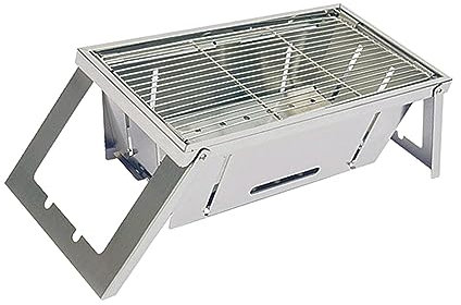 Griglia a carbonella Barbecue da tavolo Griglia a carbonella Portatile Cottura all'aperto Legna da ardere regolabile Griglia pieghevole Griglia for barbecue for picnic Spiaggia giardino, 57,5x21,5 cm/