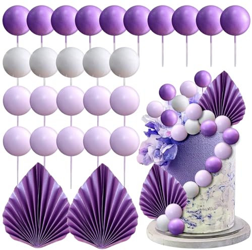 Palma Pastel Topper, 27 Piezas Palma Decoracion Tarta, Palma Cumpleaños Cupcake Decoración, Hojas de Palma Decoración Cake, Palma Cumpleaños Cupcake Topper, Tarta Topper Palma