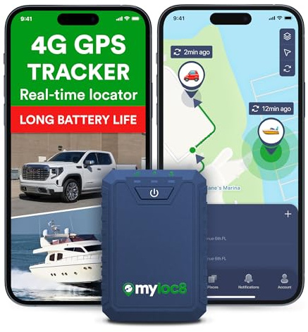 Ultra GPS Tracker für Fahrzeuge - Robustes, wasserdichtes, verstecktes GPS Auto Tracker Gerät für Fahrzeuge LKW - 4G LTE Echtzeit-Updates - 9 Monate Akkulaufzeit - (Abonnement erforderlich)