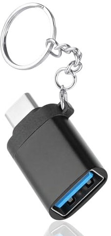 OFFCUP USB C to USB Adapter, 1 Pack USB C Male to USB A Female 3.0 OTG Adapter with Keychain, Type C Thunderbolt 4/3 Converter for iMac MacBook Pro iPhone 16 15 iPad 10 11 A16 Air 7 Galaxy S25 More