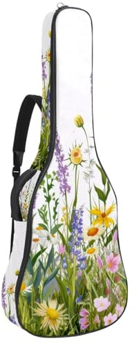 Western-Boho-Set Gitarrentasche, gepolsterter Rucksack für Akustikgitarre, Rucksack mit verstellbaren Schultergurttaschen, Mehrfarbig 04, 42.9x16.9x4.7 in, Lässiger Tagesrucksack