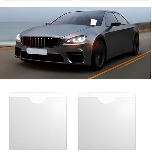 Pack of 2 x Self-Adhesive Windscreen Parking Permit Holders – Sticky Clear Car Permit and Ticket Holders for Car, Van, or Caravan Tax Disc holder 10.5 x 10.5 cm