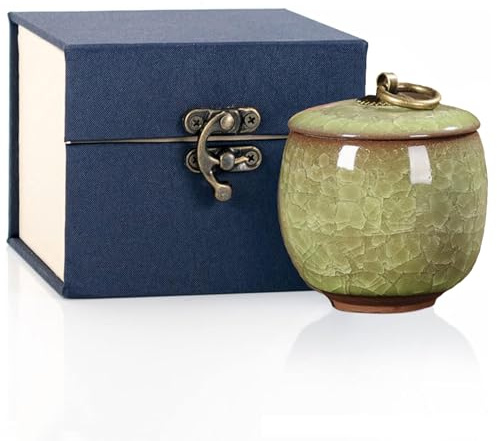 Urnas pequeñas para cenizas humanas, mini urnas conmemorativas de cerámica, capacidad de 90,1 centímetros cúbicos de cenizas, para cenizas humanas o de mascotas, hermosas mini urnas funerarias para
