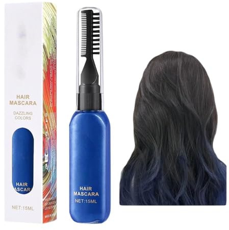 Juego de rímel con tinte temporal para el cabello, 8 colores brillantes, crea formas geniales, fácil de usar y lavar, adecuado para peluquería diaria de bricolaje, eventos festivos