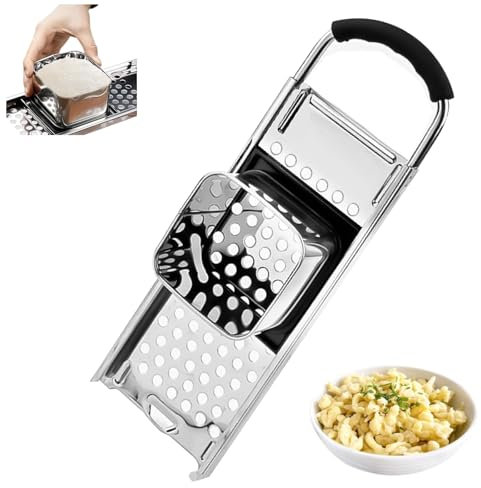 32.5 x 11cm Máquina para Hacer Spatzle Acero Inoxidable, Rallador Spätzle con Empujador Seguridad, Cortadora Pasta, Utensilio Cortador para Preparar Pasta Alemana, Spaetzle, Huevo Harina