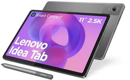 Lenovo Idea Tab Tablette | Écran LCD 11 2,5K 16:10 | MediaTek Dimensity 6300 | 8 Go de RAM | Mémoire 128 Go | Android 15 | Gris Luna | avec Stylet