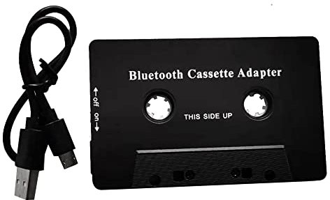 JANZU Universal Cassette Bluetooth 5.0 Audio Car Tape Aux Adaptador EstéReo con MicróFono para TeléFono MP3 AUX Cable Reproductor de CD