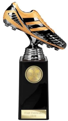 Smartbadge Wooden Spoon 230mm Black Viper Football Trophy Engraved Free