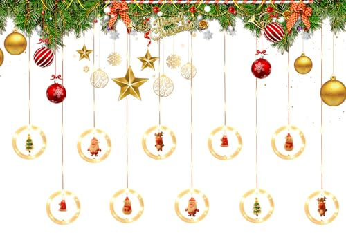 Genérico Luces Navideñas para Árbol | Luces Navideñas Para Ventanas - Impermeable Decoración Festiva Estética Romántica para Aula Dormitorio Bodas Exterior Interior Patio