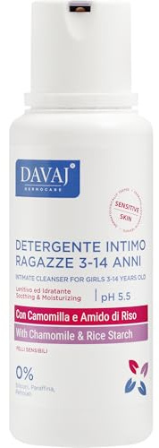 DAVAJ Sanfte Unterwäsche für Mädchen, Kamille, Reisstärke, 250 ml
