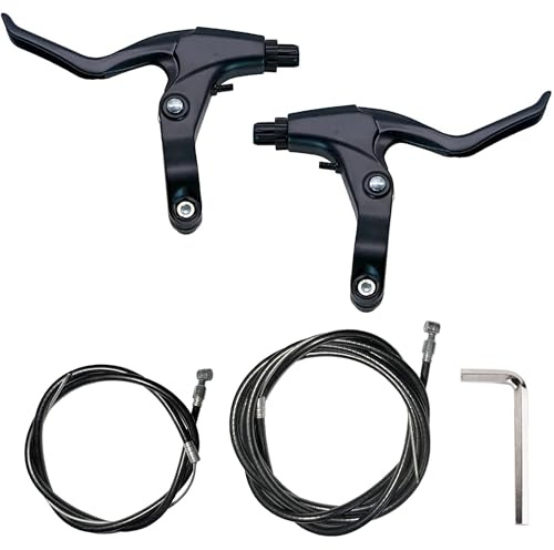Ltsbaed 2 Piezas Palancas de Freno de Aleación de Aluminio, Palanca de Freno de Bicicleta, Palanca De Freno Bicicleta Infantil, para bicicleta de montaña, MTB (Negro)