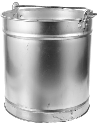 DOITOOL Secchio Per Cenere in Metallo Compatto Per Giardino e Barbecue, Contenitore Multiuso Per Bruciatori Da Esterno, Resistente e Facile Da Pulire, Per Raccolta e Trasporto Cenere