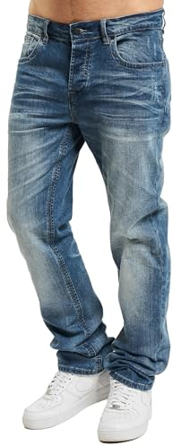 Brandit Slim jeans för män, Blå (denim Blue 62), 31W x 34L
