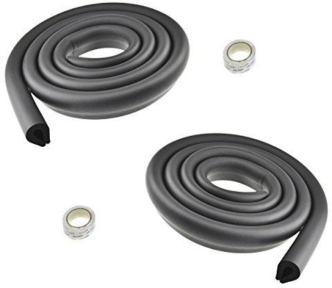 TUKA TKD7003 4M U-förmige Kantenschutz Extra Verdicken, Stoßschutz für Tisch und Möbel Kanten, Kindersicher Schwamm Kissen Anti-Kollisions-Stoßstange Streifen, Schwarz