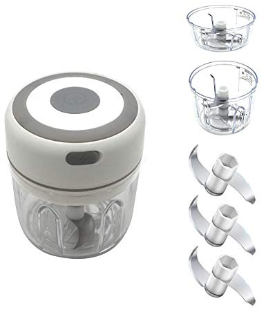 Electric Mini Garlic Chopper, Seasoning and Spice Chopper, Portable Ice Crusher Food Processor, Used for Chilli Pepper Vegetable Nut Meat