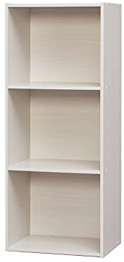 Iris Ohyama, Schrank, 3 Büroregale, Bücherregal, stabil, große Kapazität, multifunktional, massiv, Schlafzimmer, Wohnzimmer – Office Basic Rack - CX-3FN – Eiche weiß