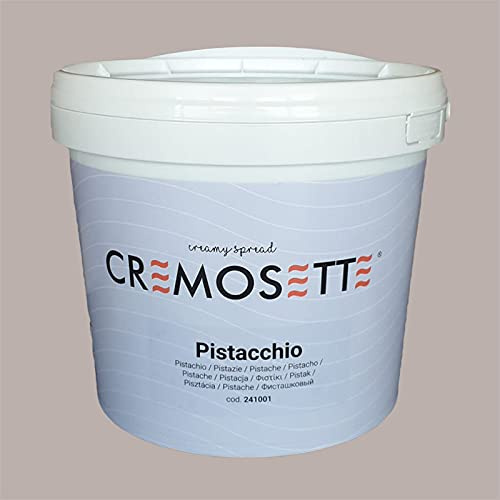 5,5 Kg Crema para untar CREMOSETTE LEAGEL FARCISCE (Rellena tu masa) GLASSA (Glasea tus pasteles) AROMATIZZA (Da sabor a tu postre) SIN GLUTEN SIN GLUTEN (Pistacho)