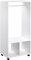 HOMCOM Open Wardrobe for Bedroom, Small Wardrobe on Wheels with Clothes Rail, Storage Shelves, Mobile Garment Rack for Clothes Storage, Cloakroom, Hallway, White