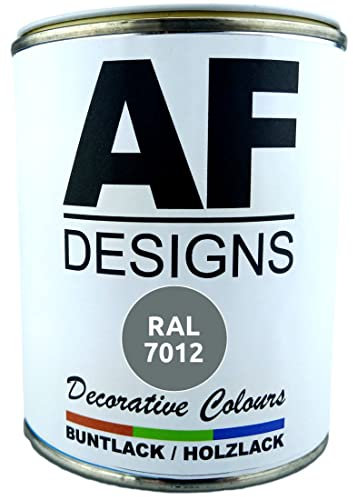 Alex Flittner Designs Buntlack Holzlack RAL7012 auf Wasserbasis 750ml seidenmatt Innen Aussen