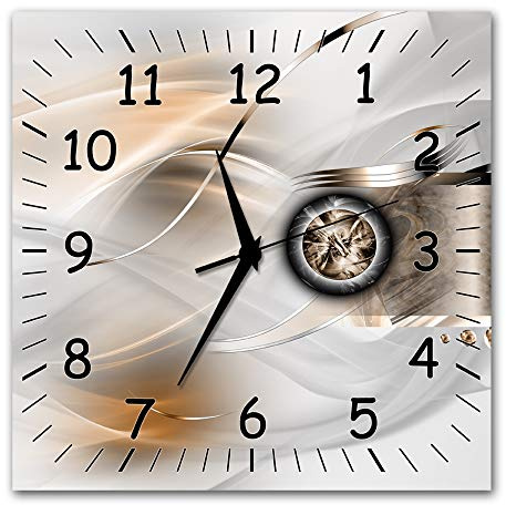 Bilder-Manufaktur BM wahlweise Funkwanduhr ODER Quarzwanduhr Funkwanduhren Funkuhr Wanduhr Funk ODER Quarz kein Ticken lautlos geräuschlos leise modern ohne Tickgeräusche MF15-9471-funk