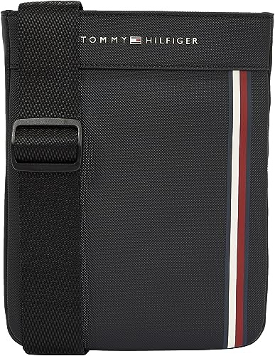 Tommy Hilfiger Herren Umhängetasche Crossover Klein, Mehrfarbig (Black), Einheitsgröße