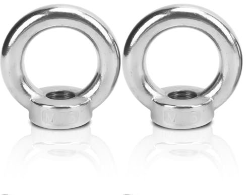 HERCHR Sollevamento Occhiello Dado, 2pcs M16, Acciaio Inox, Anello a Forma di Anello di Sollevamento