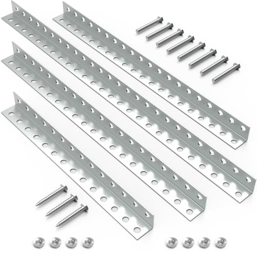 Garage Door Opener Hanging Kit,Universal Garage Door Opener Installation Kit,Galvanized Garage Door Angle Iron Bracket and Mounting Hardware(Opener Not Included)