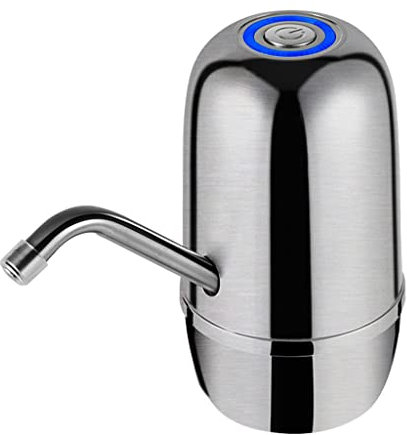 DINGZZ Sainless Steel Water Bottle USB Pump Dispenser Silver Electric Drinking Water Dispenser Tap with 2000 mAh Pumps Powerful